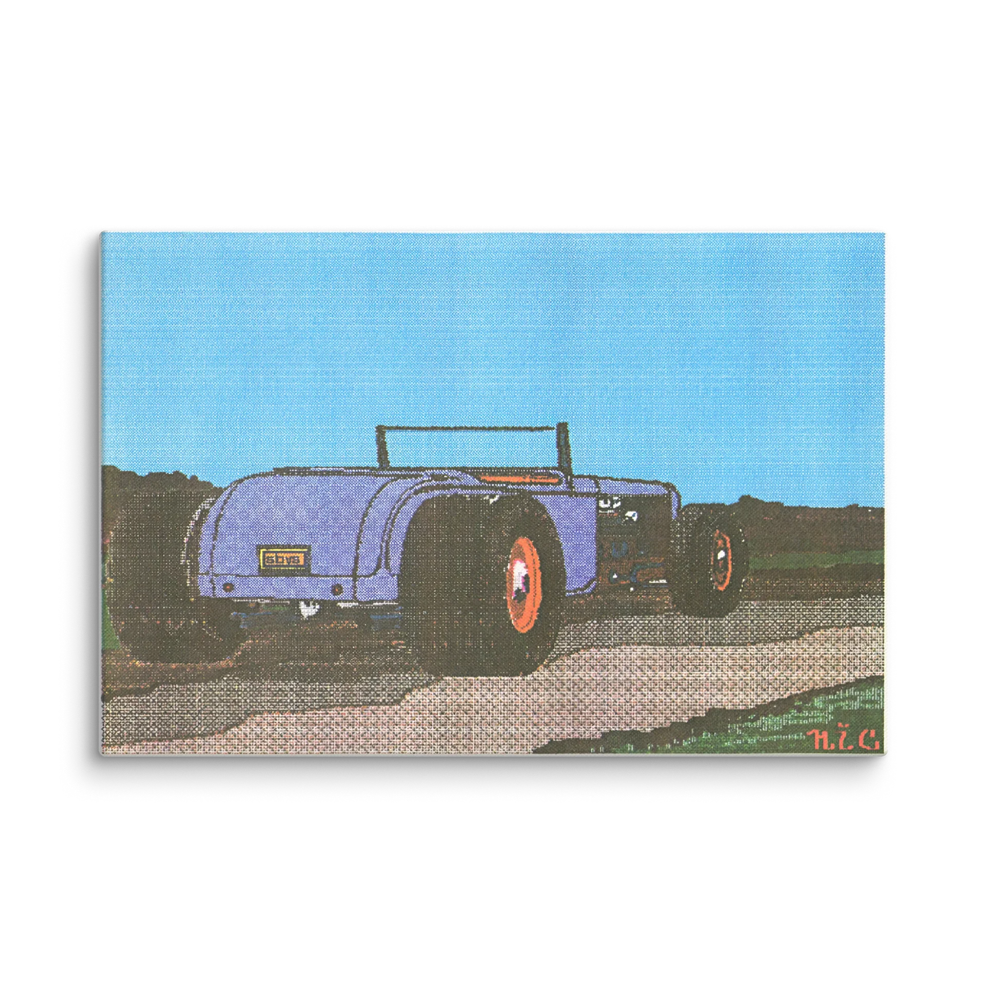 Hotrod (circa mid-1980's) on canvas (48" x 32") product image (1)