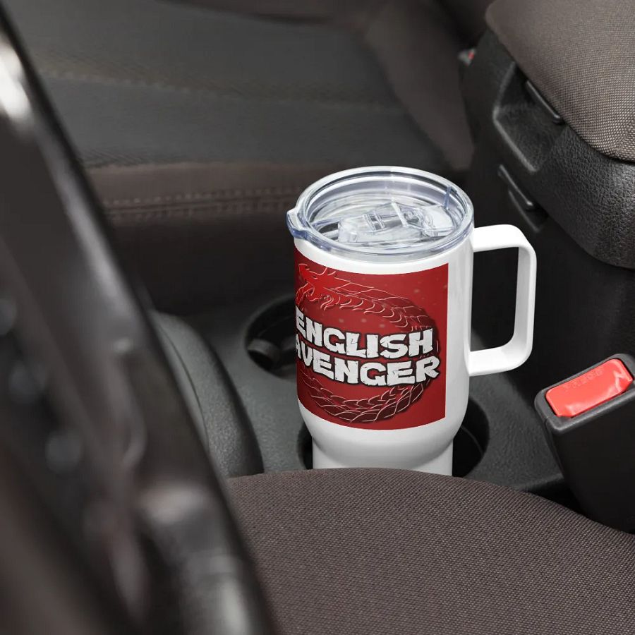 English Avenger Channel Logo Graphic Travel Mug with Handle product image (7)