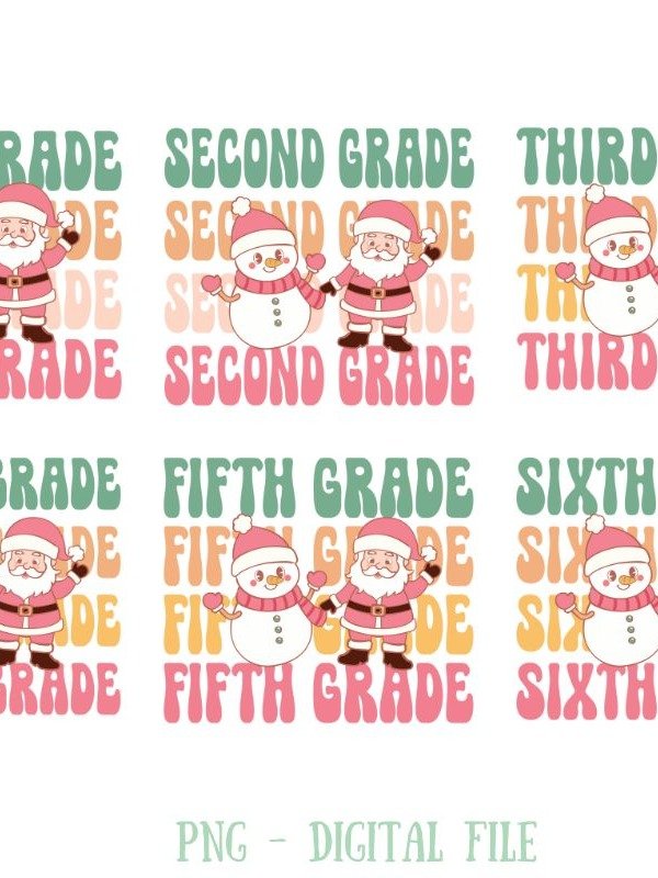 Christmas sublimation bundle for teachers and students Santa Claus and Snowman friends product image (1)