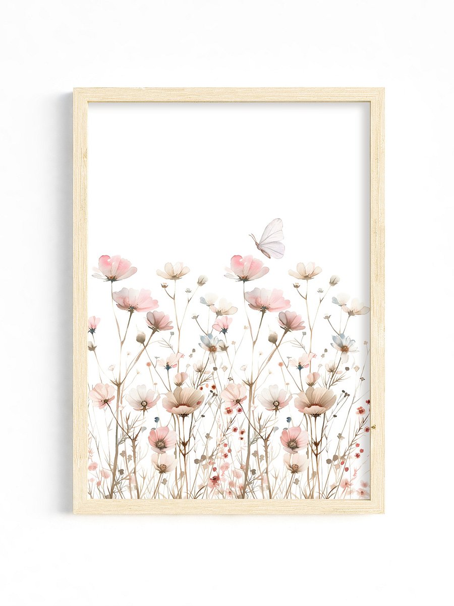 Watercolor Pink Wildflower Meadow product image (1)