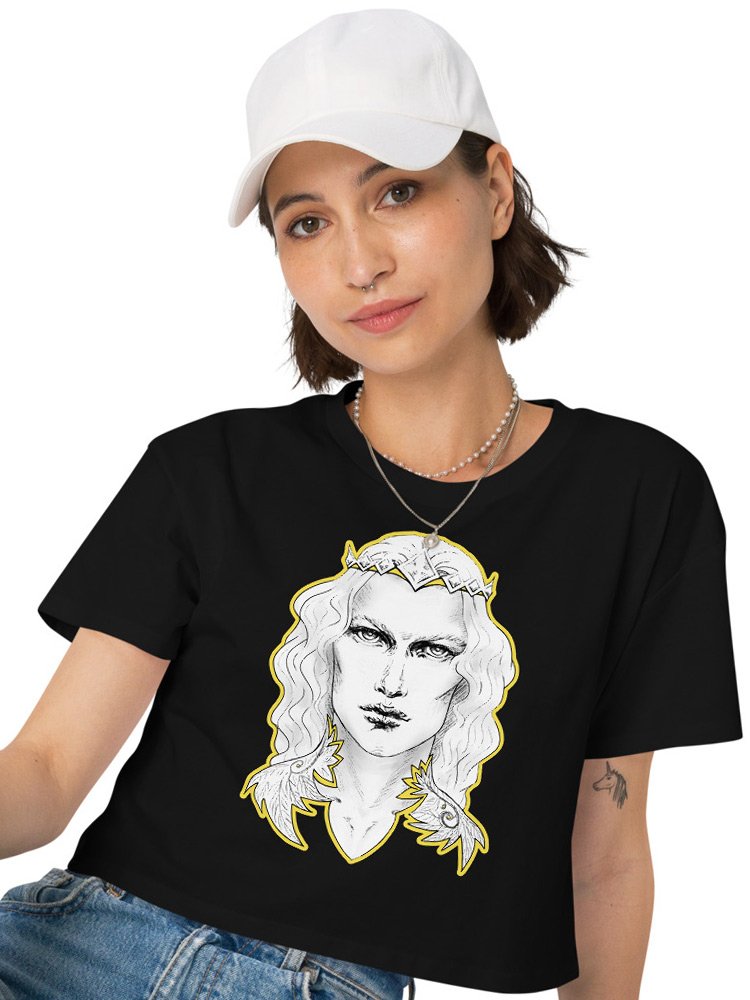 Prince Charming Illuminate Yellow Line Women's Premium Crop Top product image (1)