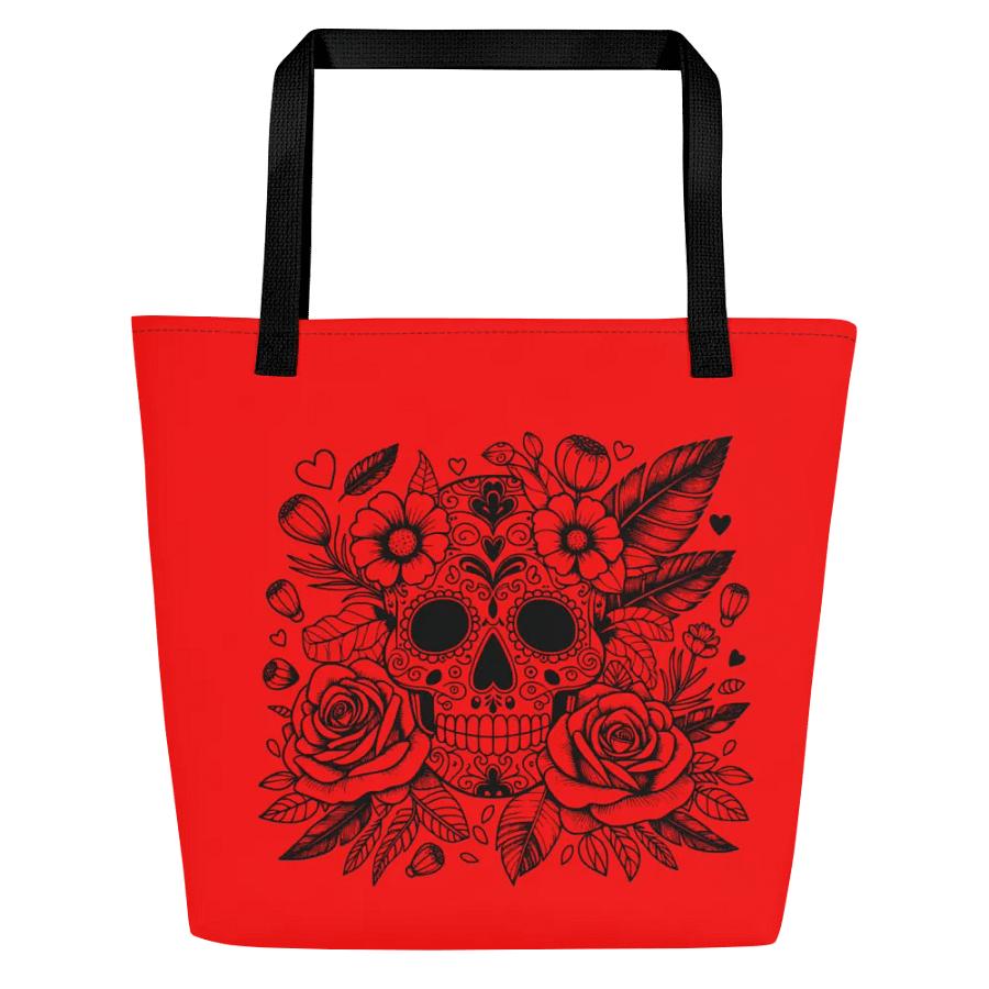 Floral Sugar Skull All-Over Tote Bag product image (3)