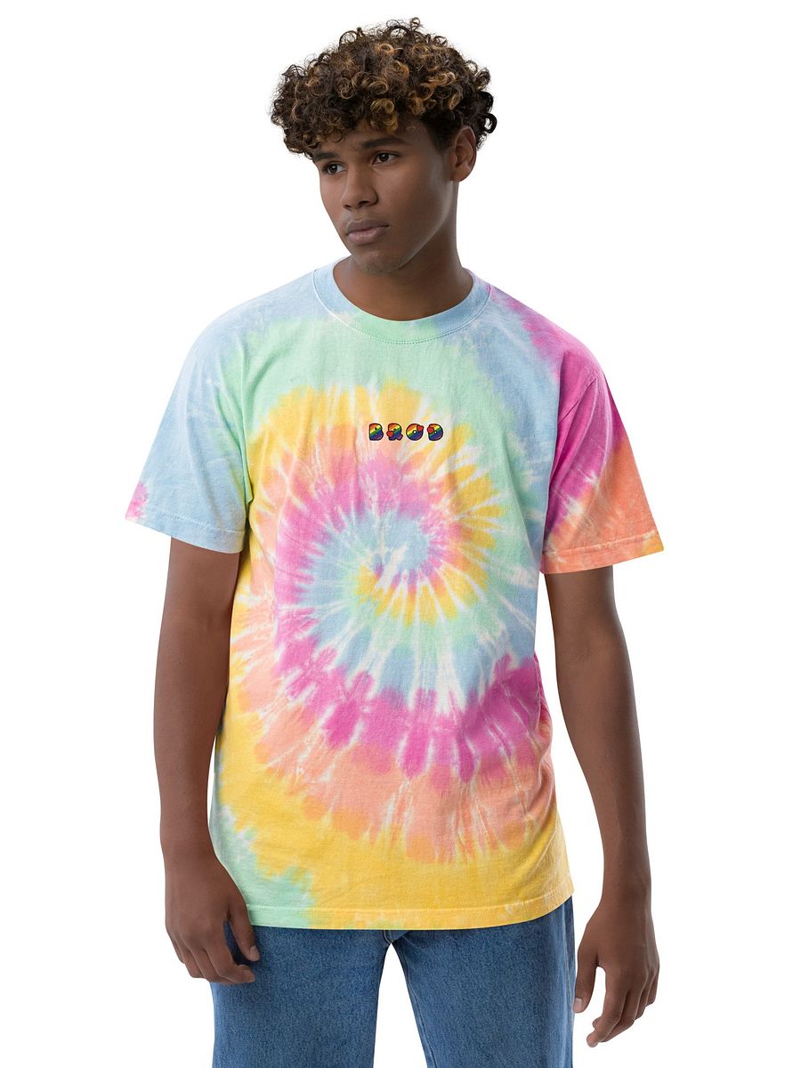 Bród Meaning Pride - Tie-Dye Embroidered Irish / Gaeilge T-shirt for PRIDE 🏳️‍🌈 product image (5)