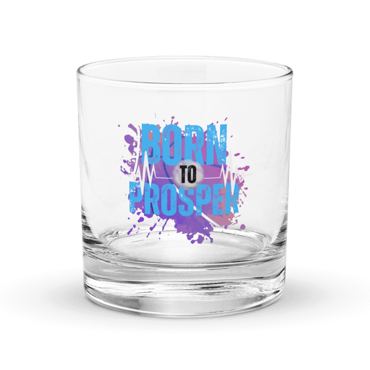 Born to Prosper Rocks Glass product image (1)