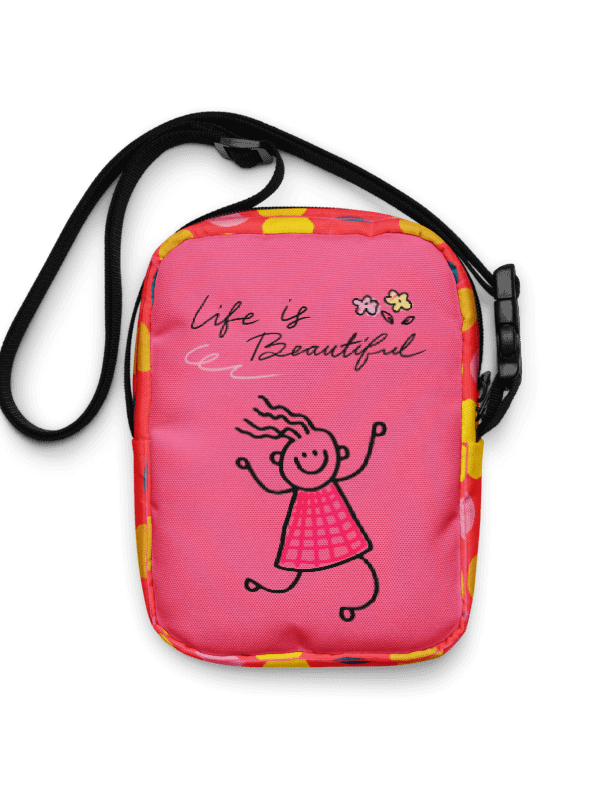 "Life is Beautiful" Bright Polka Dot Crossbody Bag product image (3)
