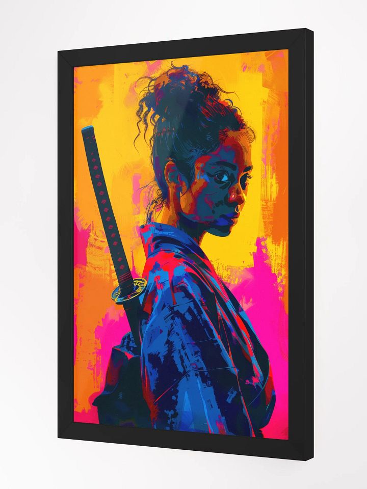 AFRO SAMURAI GIRL ART FRAMED PRINT product image (2)