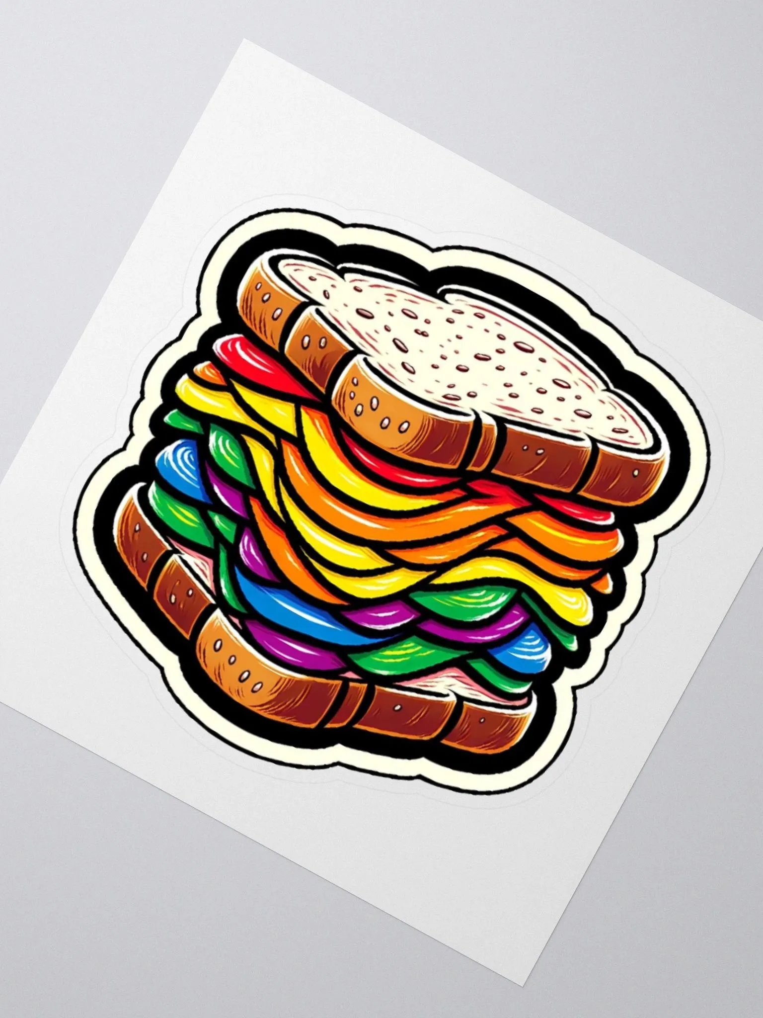 Pride Sandwich-LGBTQIA+ Sandwich Sticker-Rainbow Sticker product image (6)