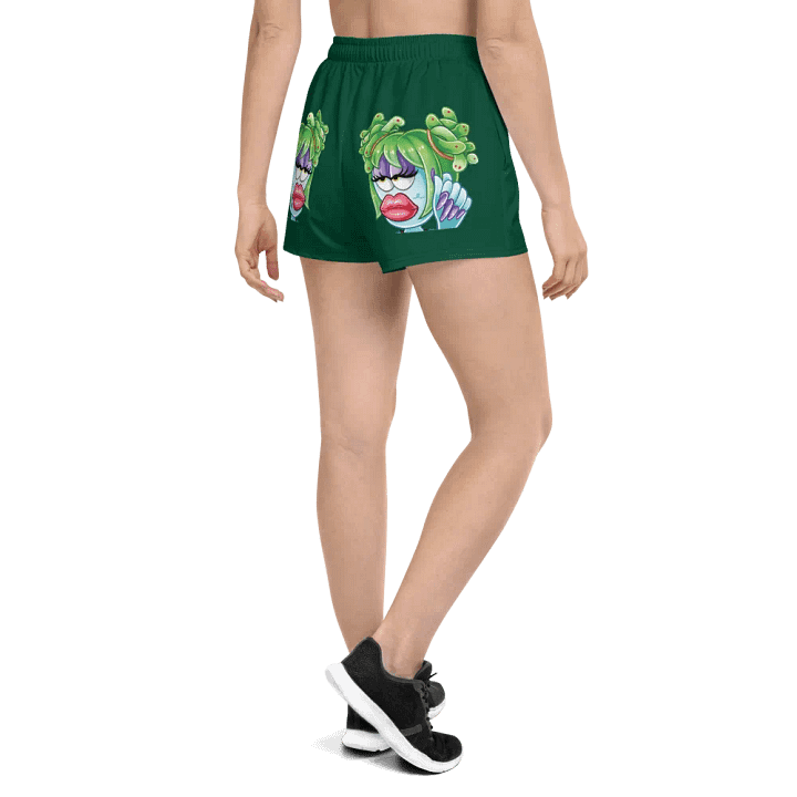Dark Green Nail Check Booty Shorts product image (1)