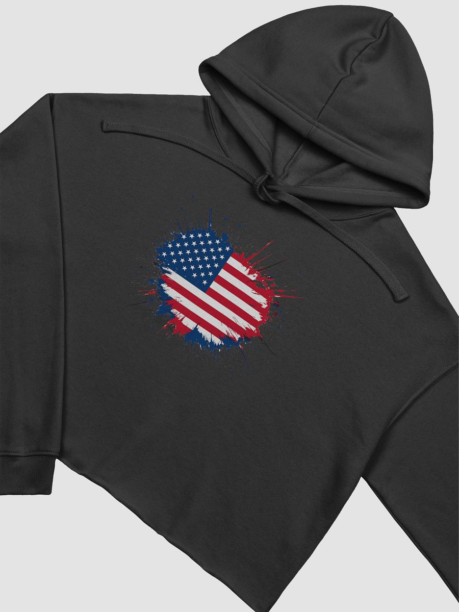 USA Patriotic Splash Crop Hoodie product image (12)