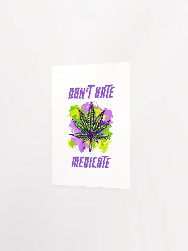Medicate with Art: Cannabis Leaf Poster product image (2)