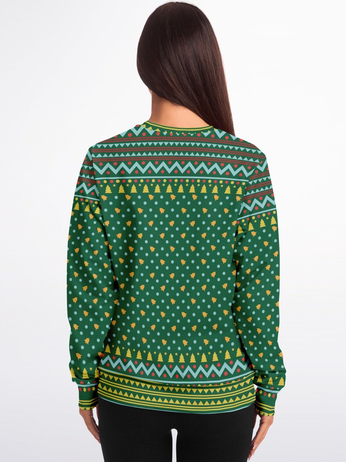 "Merry DeerMas" Ugly Christmas Sweater | Reindeer Holiday Sweatshirt | Festive Green Winter Party Outfit product image (4)