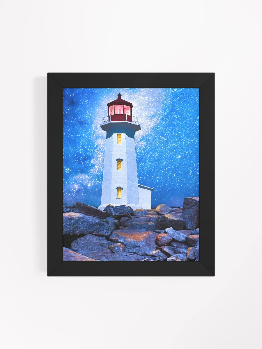 Peggy's Cove Lighthouse By Night - Nova Scotia Framed Poster product image (4)