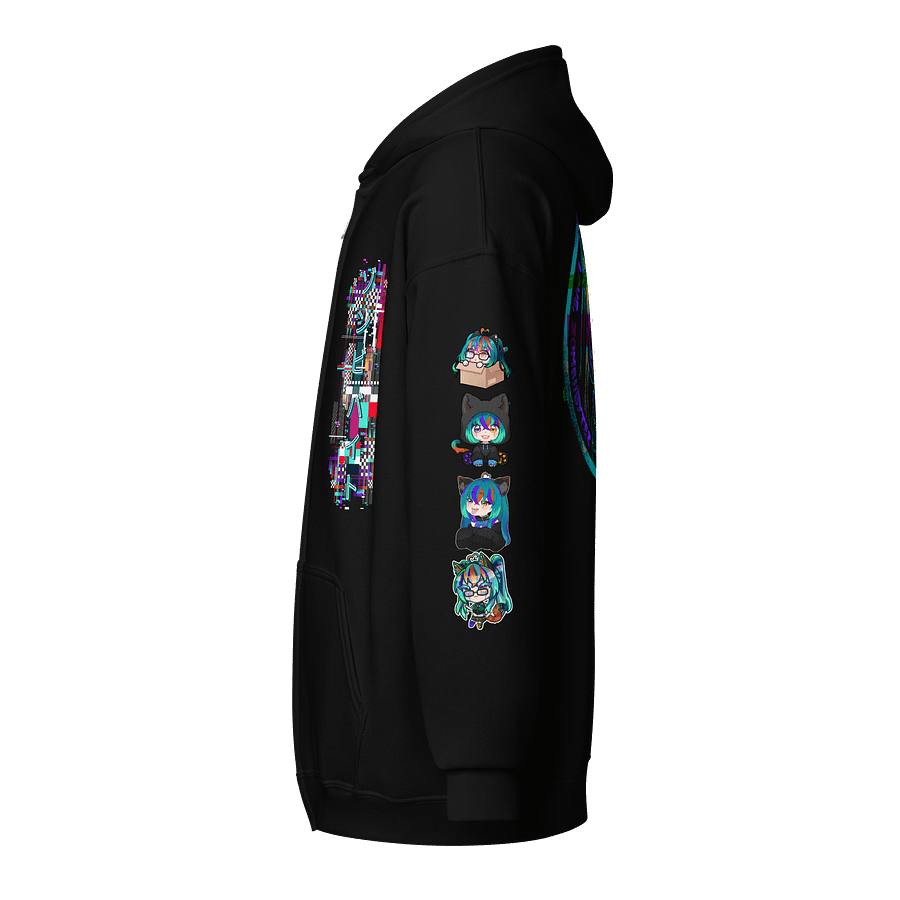 glitch stamp zip up hoodie product image (3)