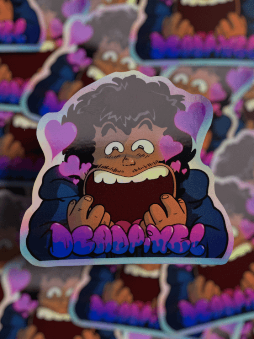 3” deadpixel Love Holographic Sticker product image (1)