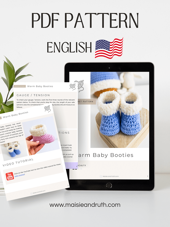 Crochet Pattern: Warm Baby Booties product image (2)