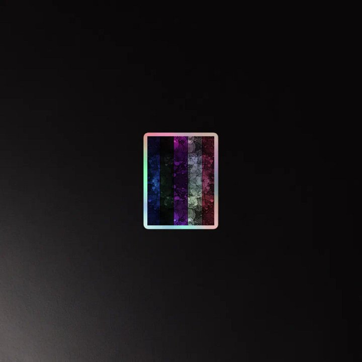 Genderfluid Pride Flag Sticker (Textured Variation) product image (4)