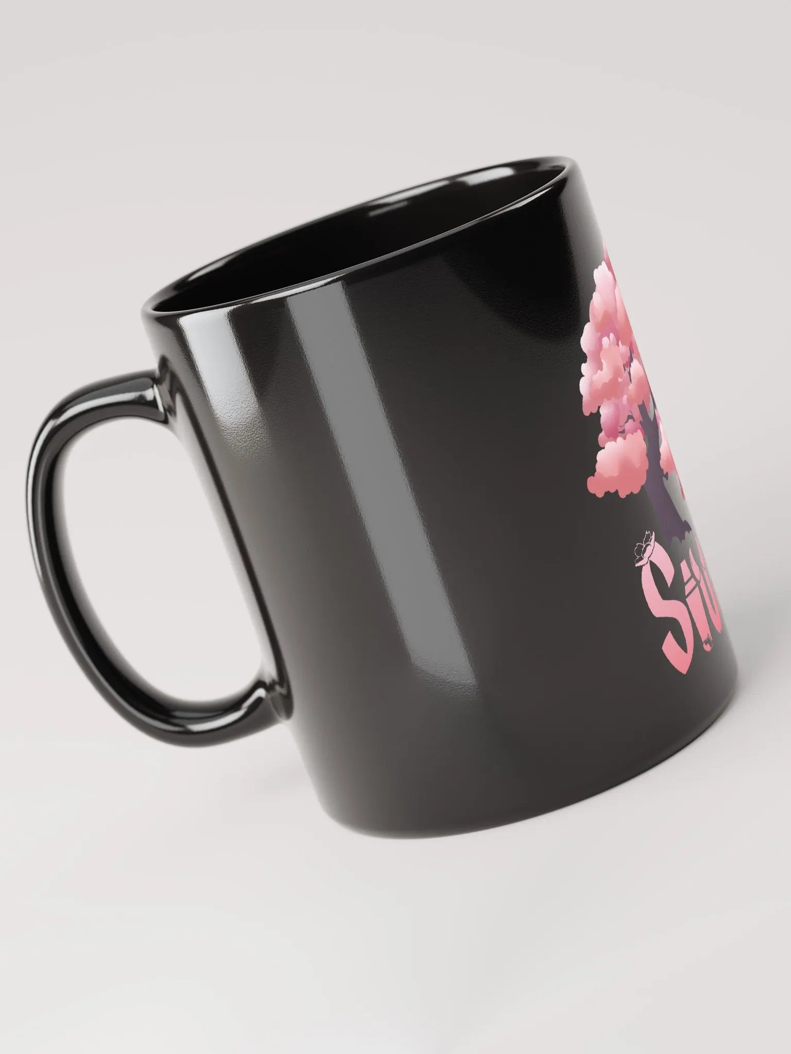 SivaasTV Mug Black Name & Cherry Blossom Tree product image (2)