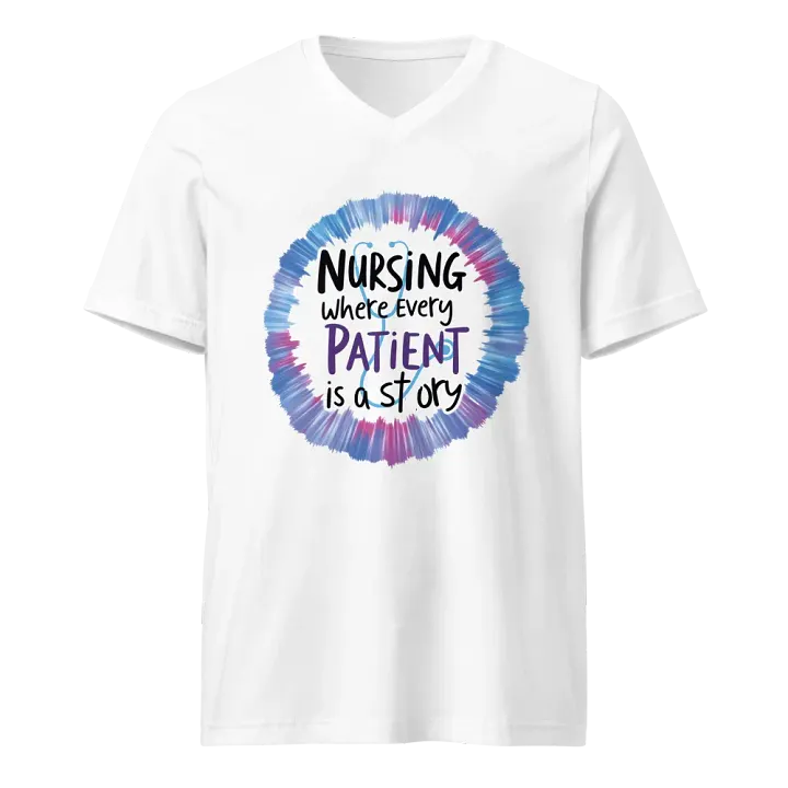Every Patient is a Story Nurse V-Neck Tee product image (1)