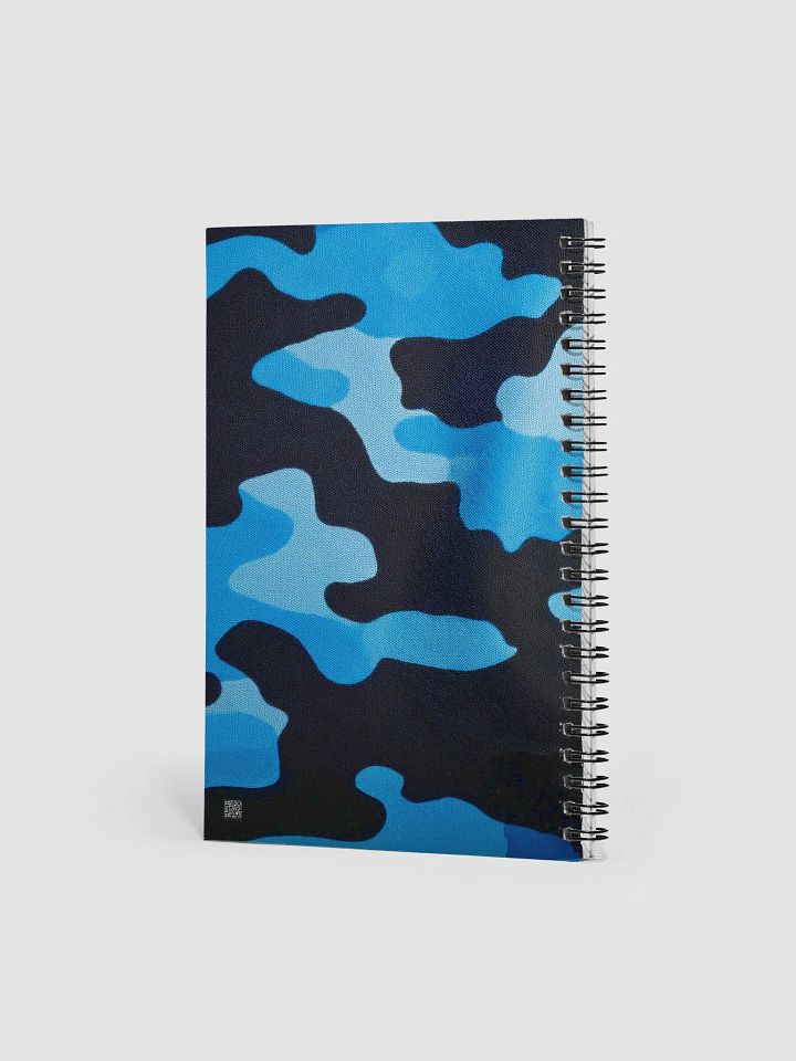 Spiral Notebook black and light blue camo product image (2)