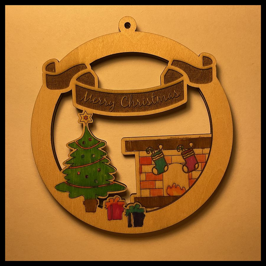 Christmas by the Fireplace Ornament product image (1)