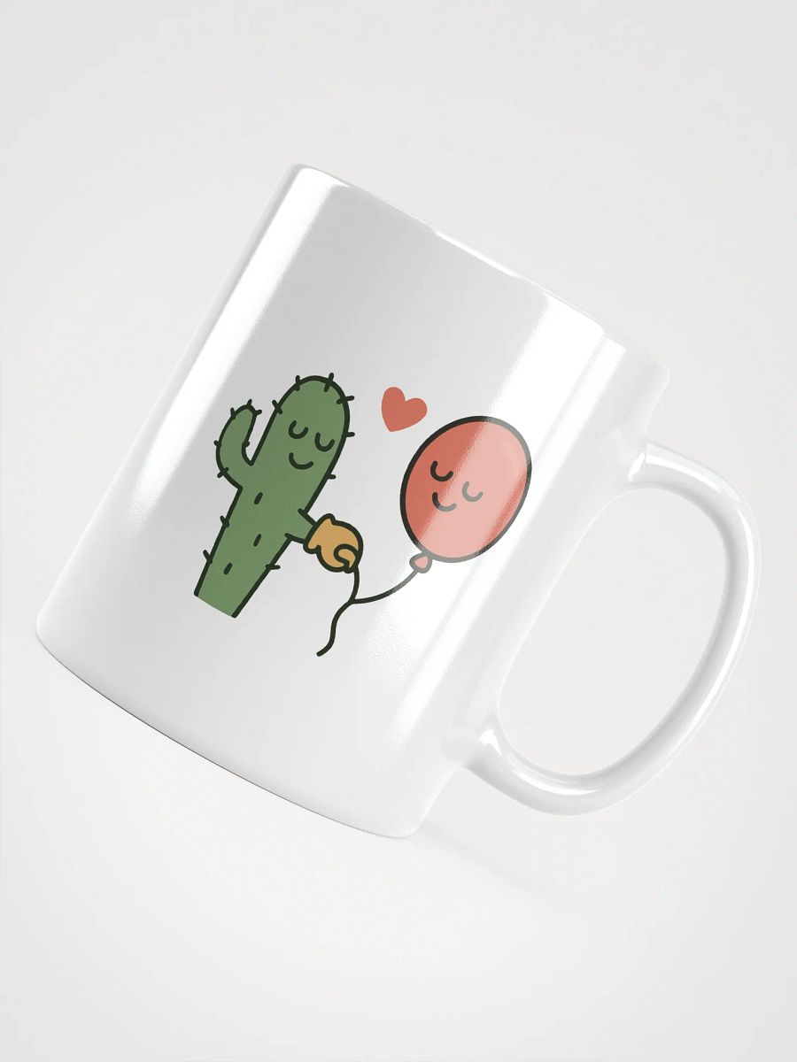 Cactus & Balloon White Glossy Mug product image (12)