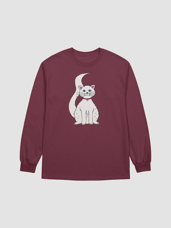 White Cat (art by Dina R.) akril painting picture - Ultra Cotton Long Sleeve T-Shirt product image (1)