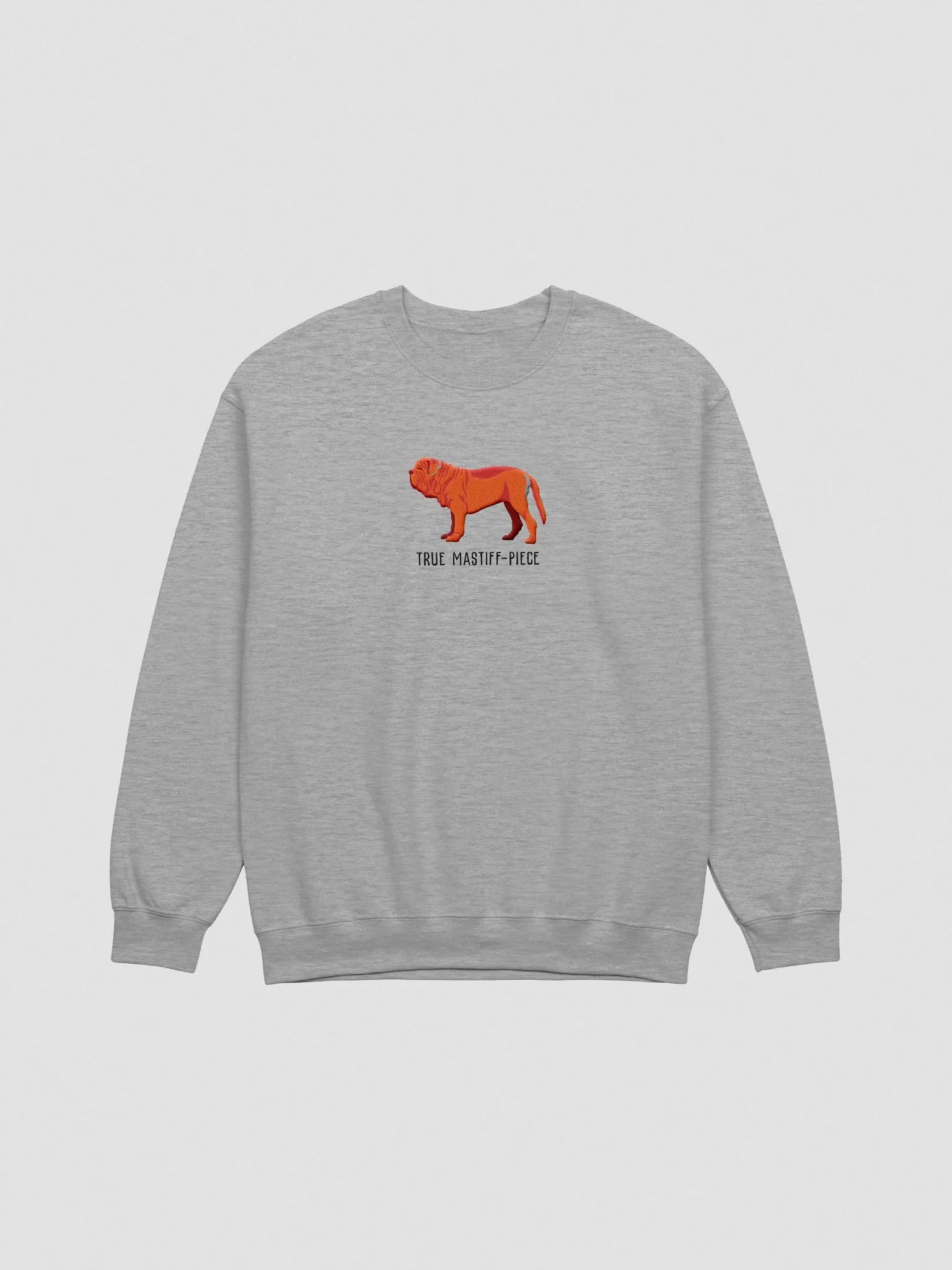 True Mastiff-Piece Sweatshirt (Embroidered) of a Neapolitan Mastiff(Red) product image (4)