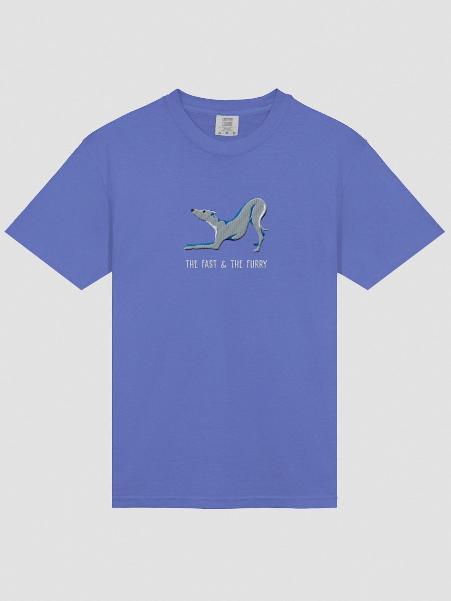 The Fast & The Furry T-Shirt(Embroidered) of an Italian Greyhound(Blue) product image (43)