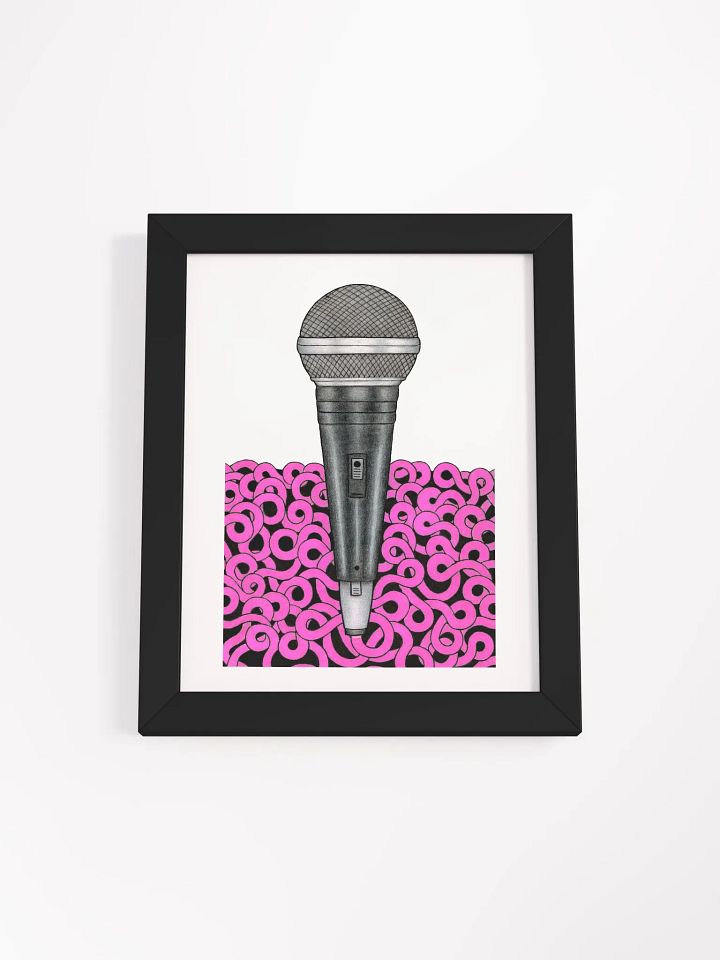 Mic Check framed print (8x10) product image (1)
