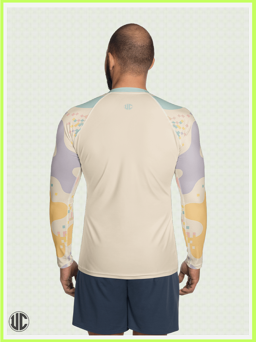 Theo’s Digital Wave – Men’s Rash Guard product image (2)