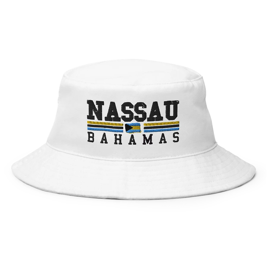 Nassau Bahamas Hat : Bahamas Flag Bucket Hat Embroidered product image (4)