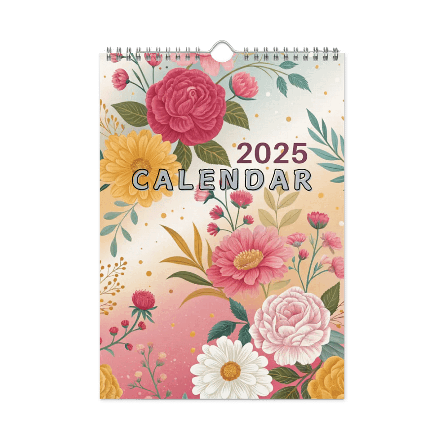 SEAMLESS FLORAL PATTERN WALL CALENDAR 2025 product image (3)