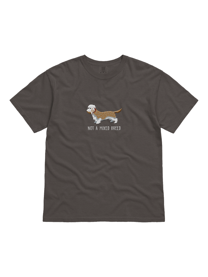 Not a Mixed Breed T-Shirt(Embroidered) of a Dandie Dinmont Terrier(Mustard) product image (4)