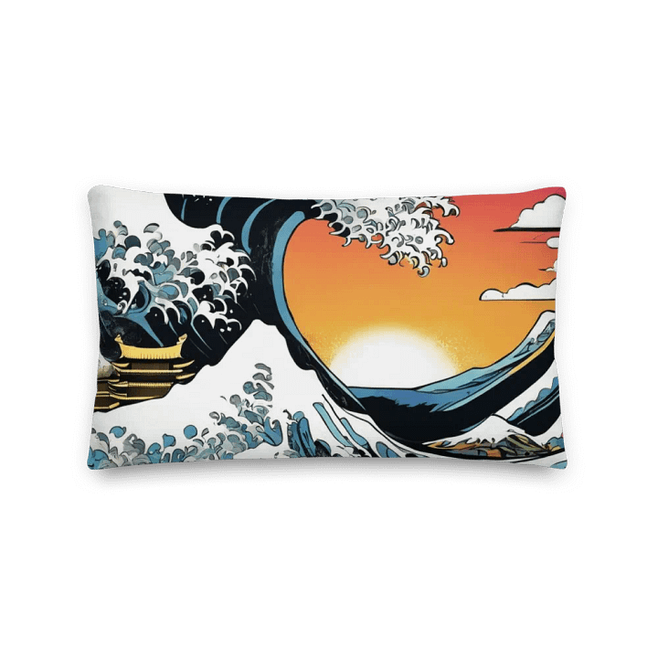 Rising Sun Wave All-Over Print Pillow product image (2)