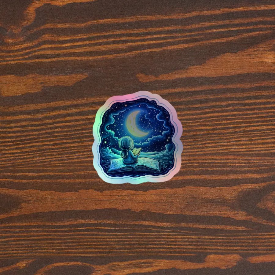 Moonlit Storytime Holographic Sticker product image (4)