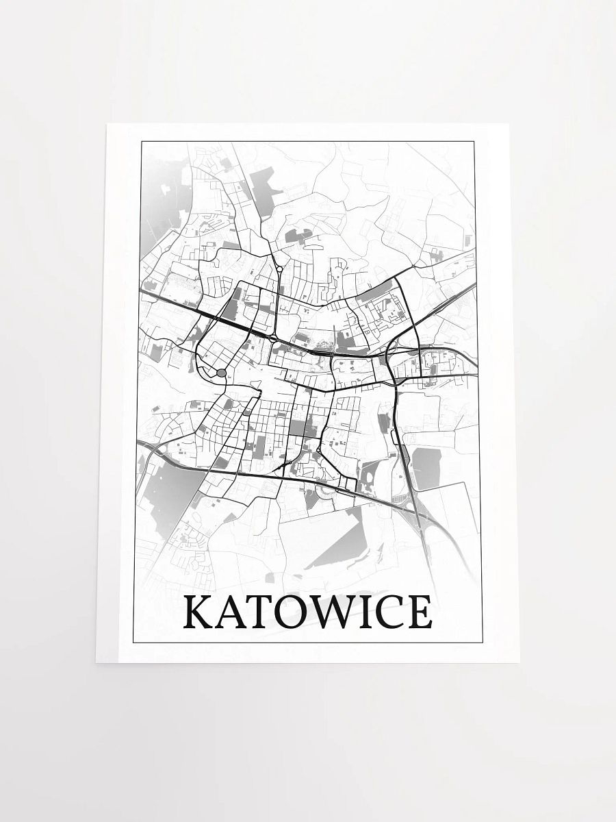 Katowice, Poland, city map print product image (16)