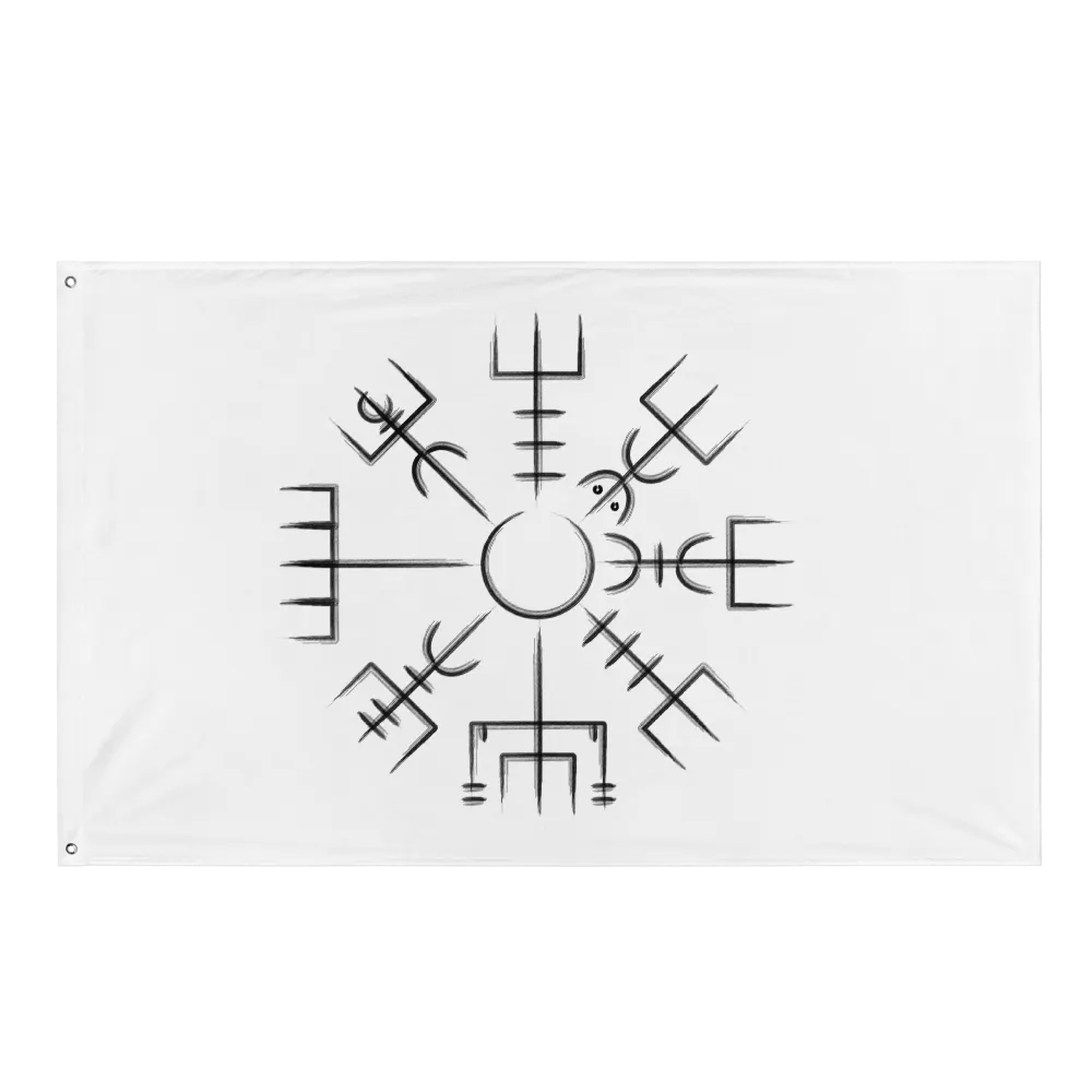 Vegvisir Flag in White product image (1)