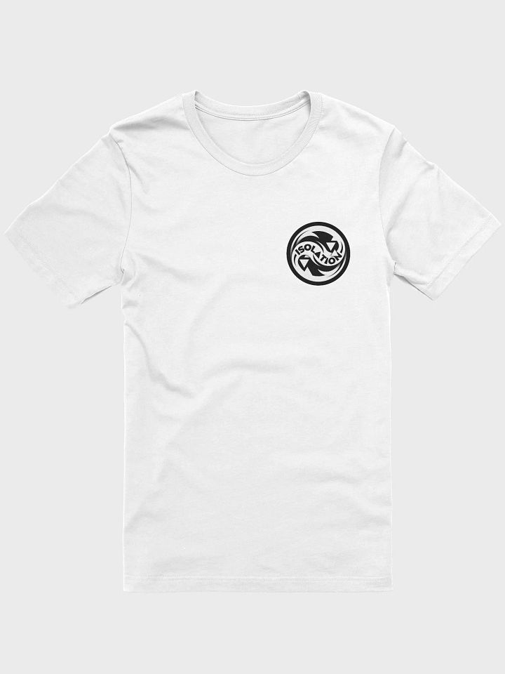ISOL▲TION — 2024 — LOGO & TEXT (PIN) — SUPERSOFT T-SHIRT — B&W product image (2)