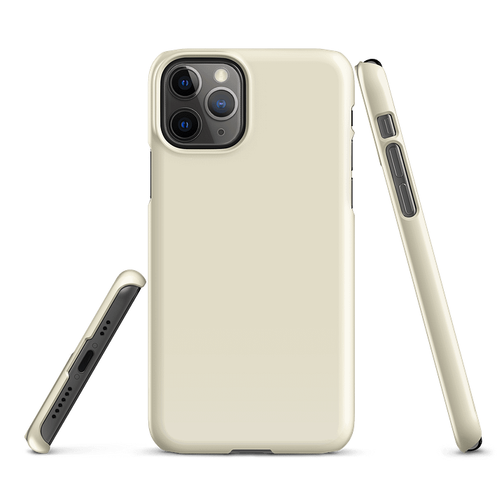 Off White Beige Solid Color iPhone® Glossy Snap Case product image (2)