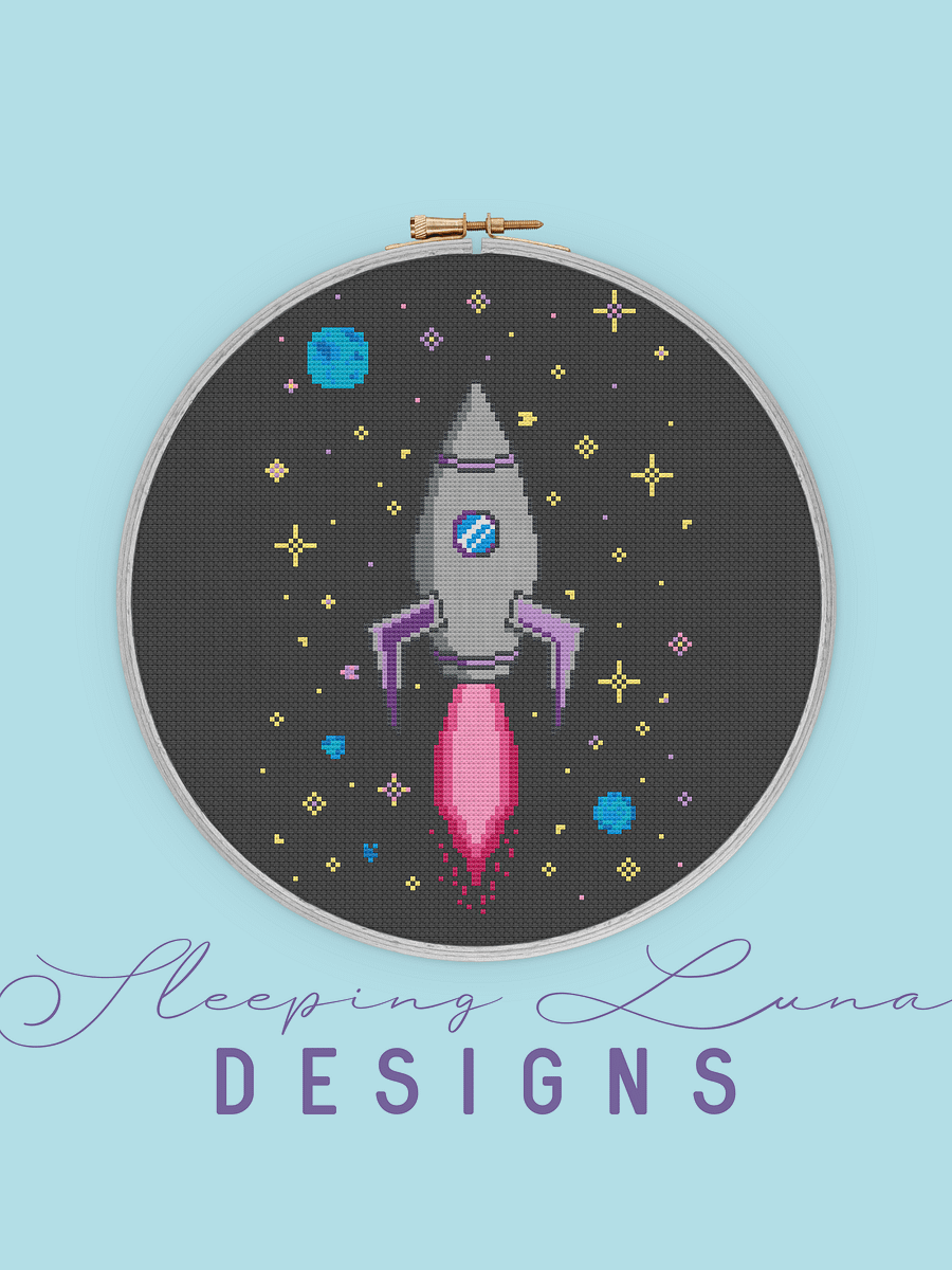 Pastel Rockets - Cross Stitch Pattern product image (3)