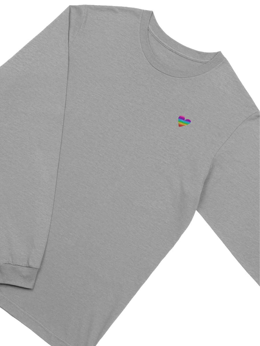 Rainbow Heart Bella+Canvas Supersoft Long Sleeve T-Shirt product image (3)