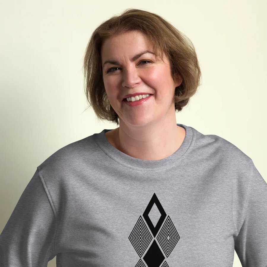 Black and white triangle design Unisex Sweatshirt product image (13)