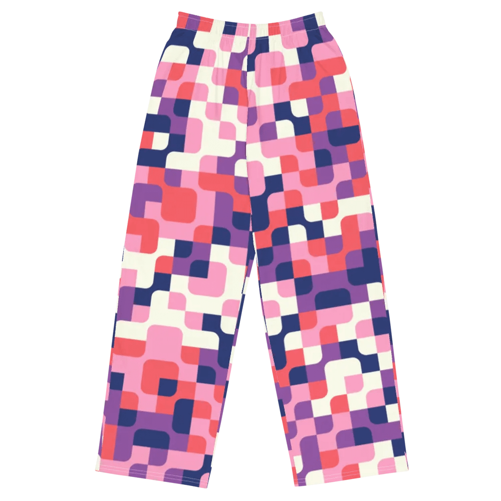 BUIII Pixelated Geometry: Amethyst Dawn Wide-Leg Pants product image (1)