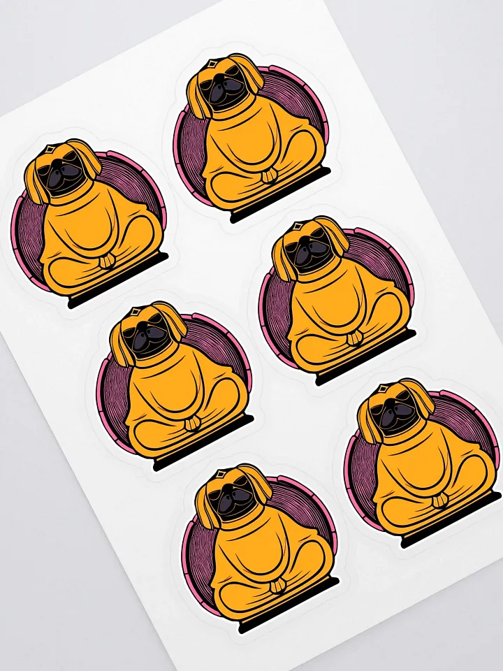 A Meditating Pug Monk - Stickers product image (1)