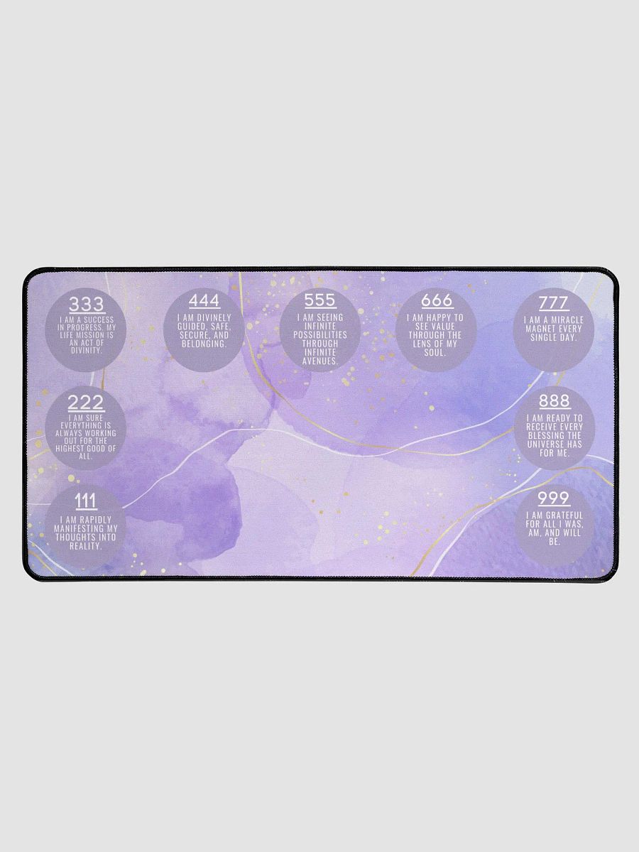 Marbled Lavender Manifestation Desk Mat - Inspiring Affirmations & Angel Numbers product image (1)