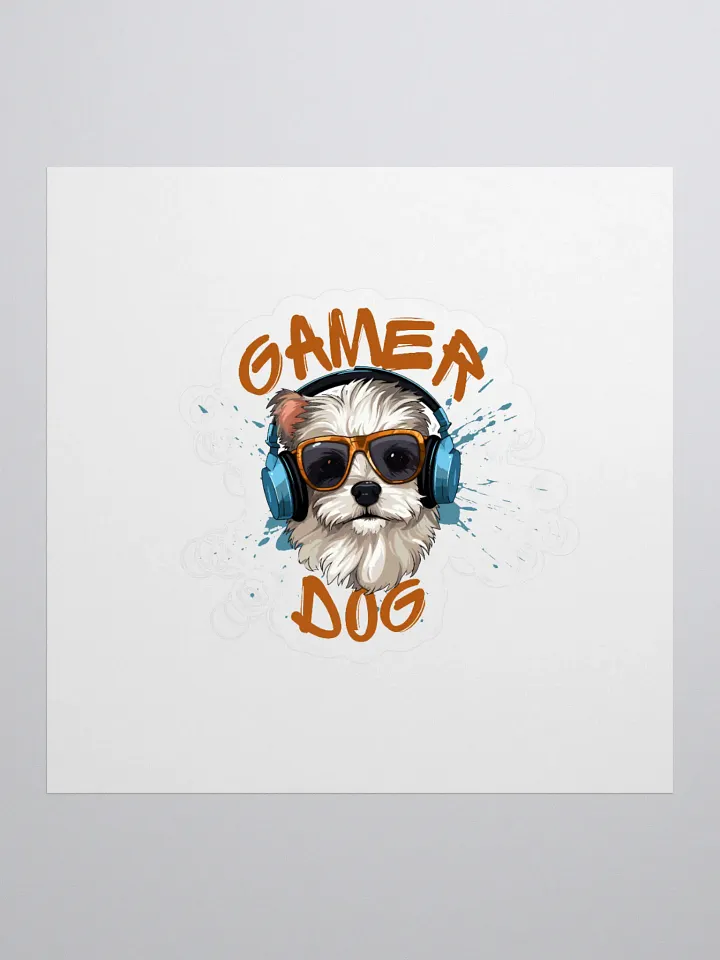 Gamer Dog Vinyl Stickers product image (1)
