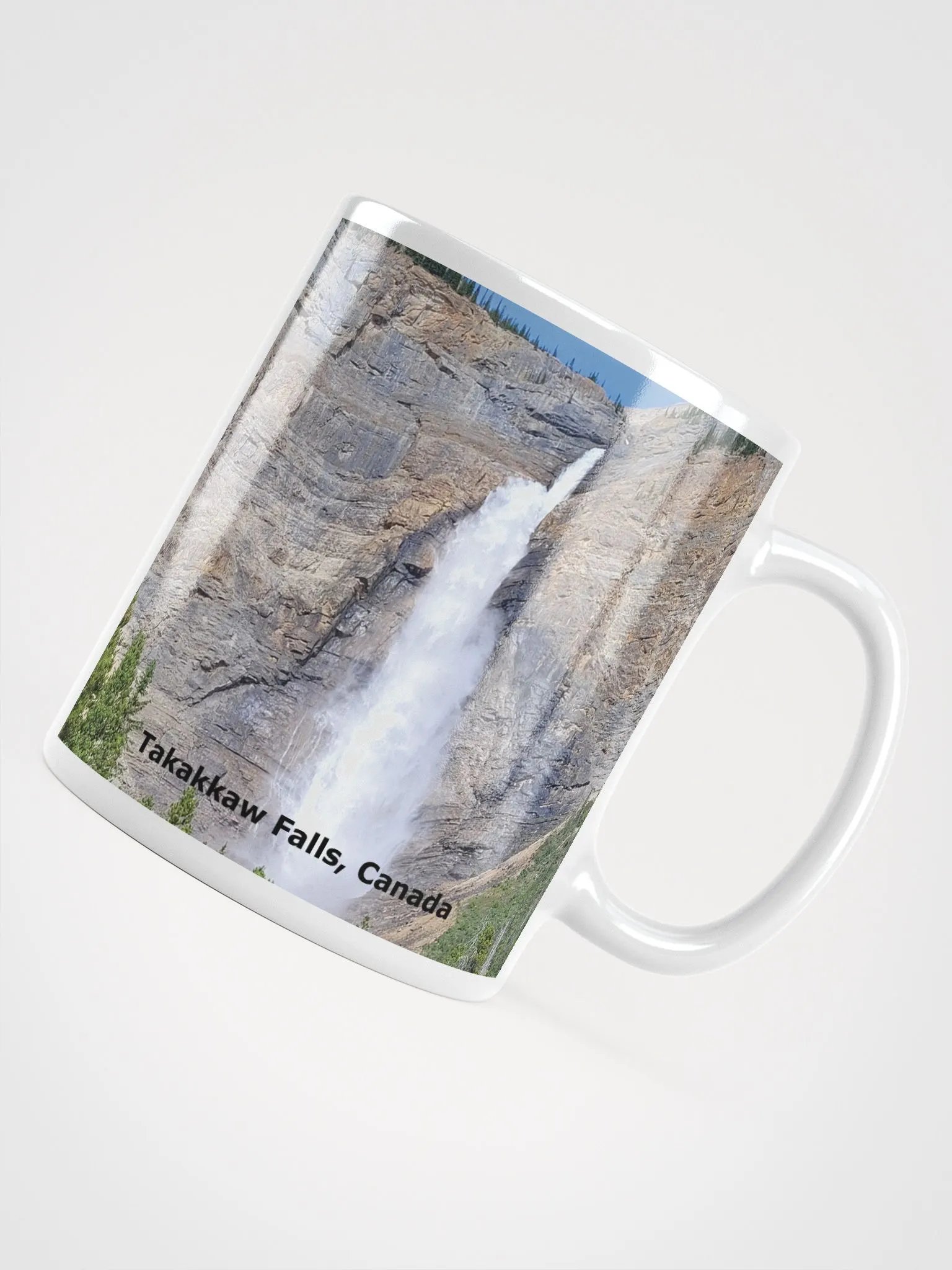 White Glossy Mug - Takakkaw Falls product image (4)