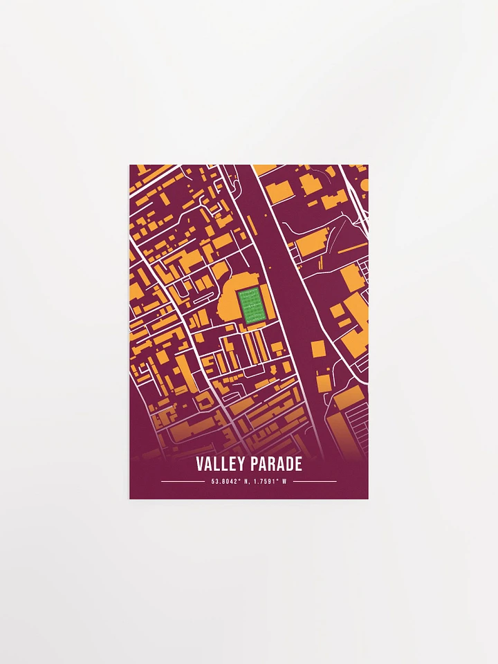 Valley Parade Stadium Map Design Poster product image (2)