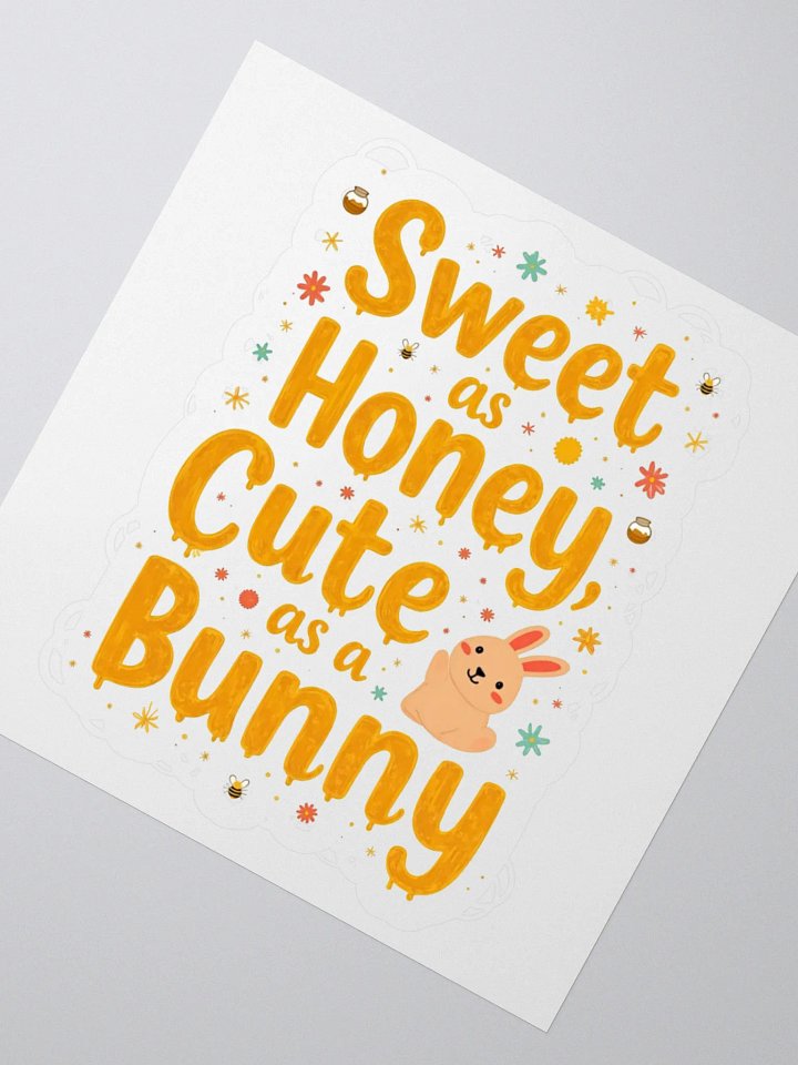 Sweet as Honey, Cute as a Bunny Kiss Cut Stickers product image (6)