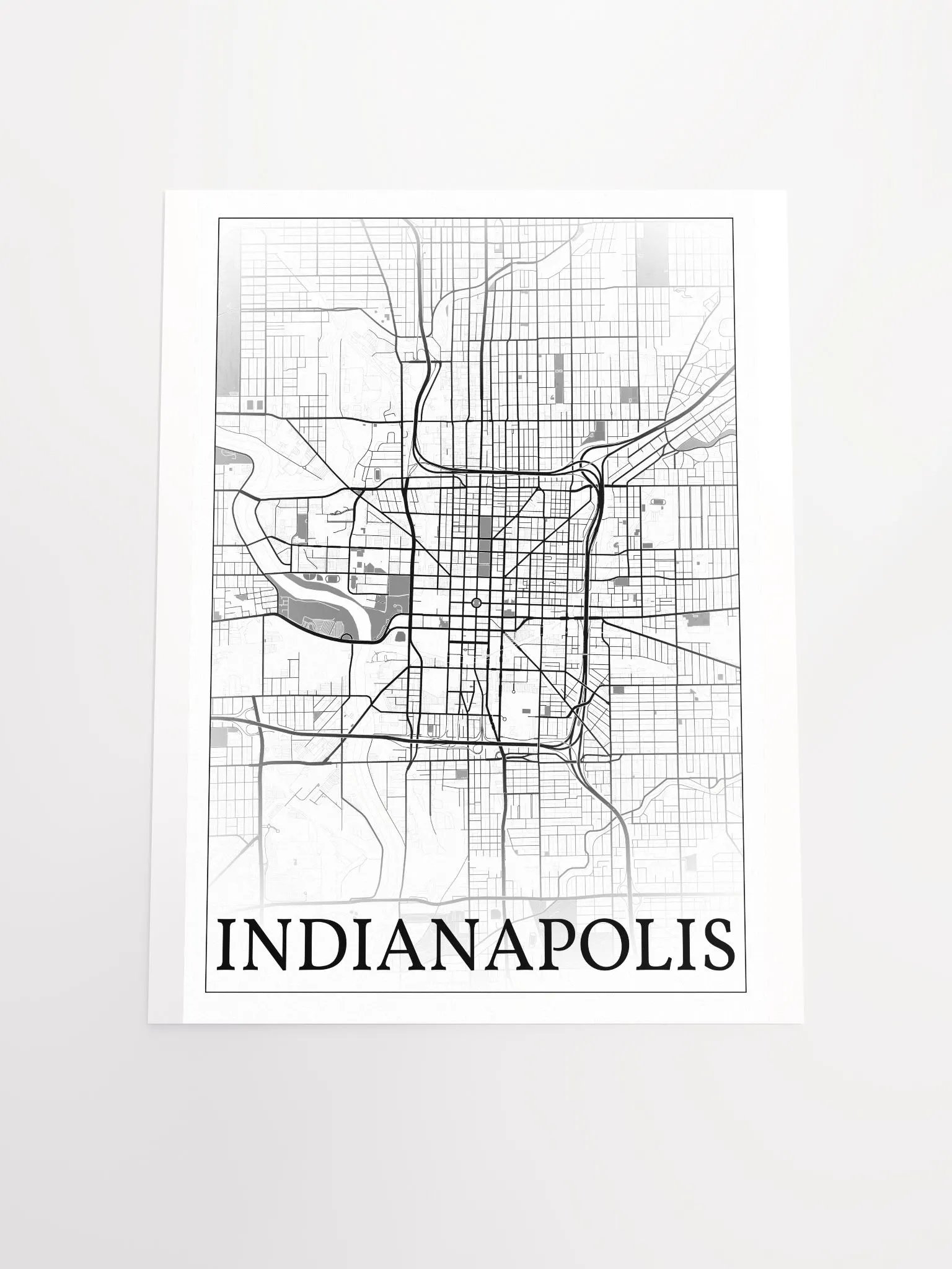 Indianapolis, Indiana, USA, city map print product image (18)